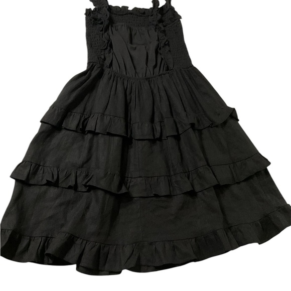 Love tree Black Ruffled Smocked Tiered Sundress - Picture 8 of 11